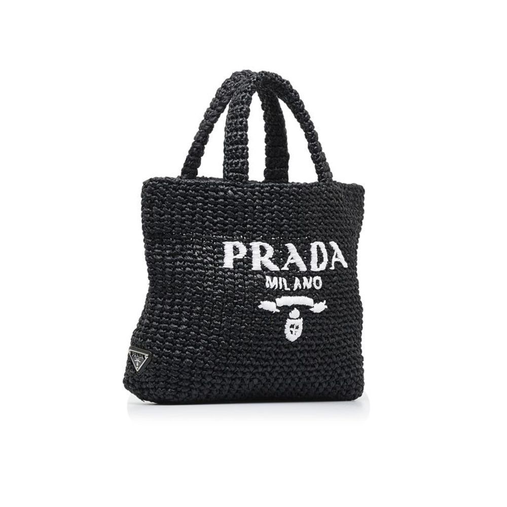 Prada Raffia Logo Handbag - Picture 2 of 7
